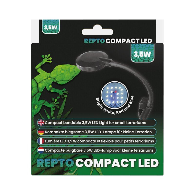 Repto Compact LED 3.5W – Lampe LED terrarium à pince avec bras flexible - TerraLife